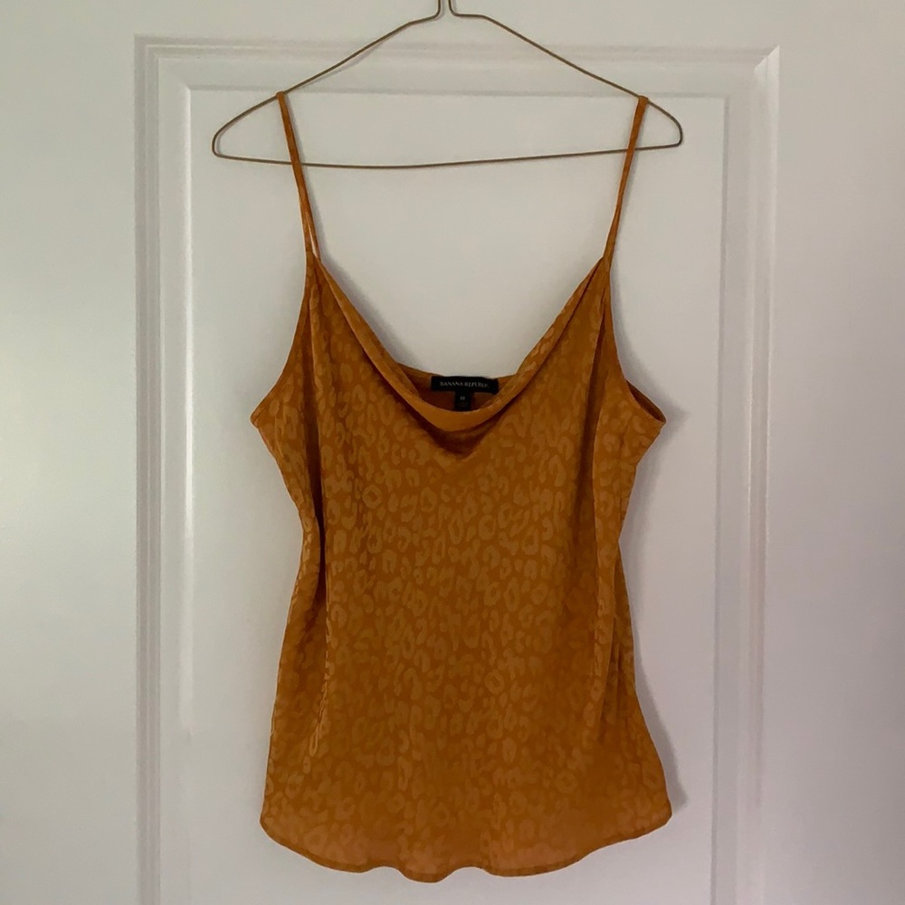 Golden Yellow Banana Republic Cheetah Print Top